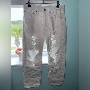 American Eagle Outfitters: 90s Boyfriend Jeans
Color: White
Size: 6 X-Shorts